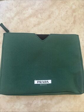 Prada Men's Toiletry Pouch in Deep Green